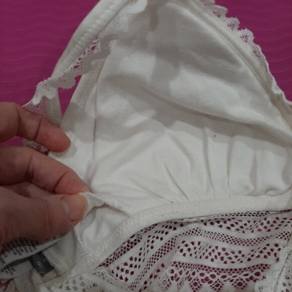 Boho crochet lace feminine bra top longline bralette - Picture 8 of 10